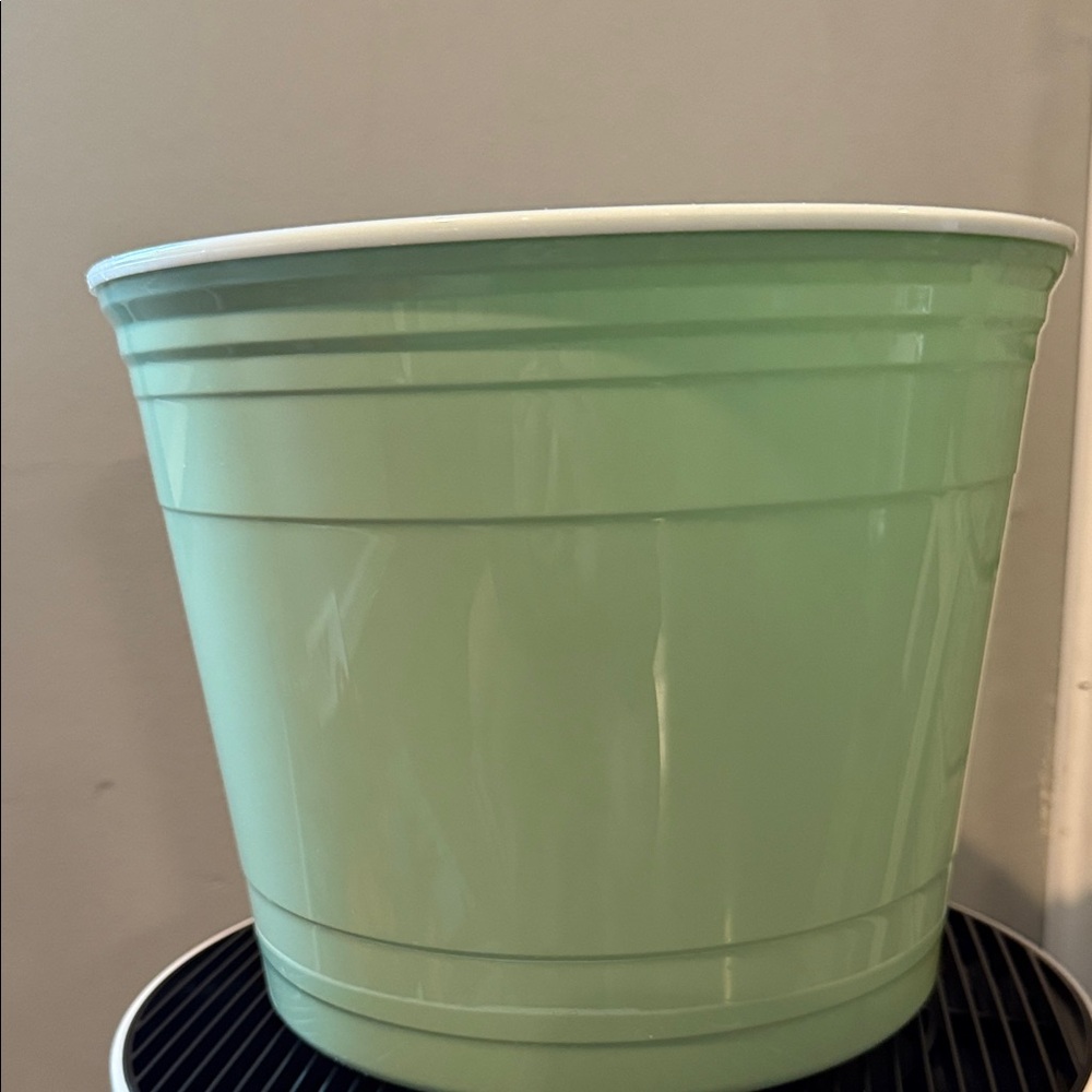 “Red” solo cup style bucket in the color sage